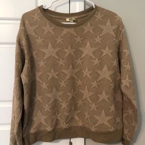 Tan Star Patterned Sweater